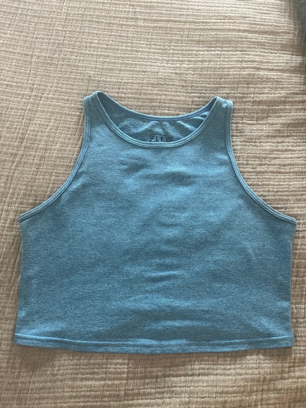 Fleo Sky Blue Cropped Tank